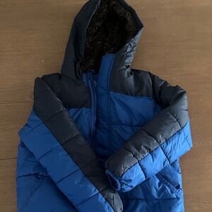 Wonder Nation Navy and Blue Puffer Jacket